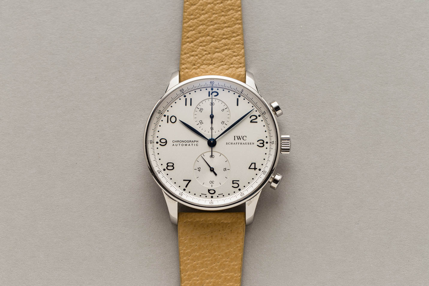 IWC Portugieser Chrono IW371446 ZF V2 SS Silver Dial Swiss 7750 - cchenwatch
