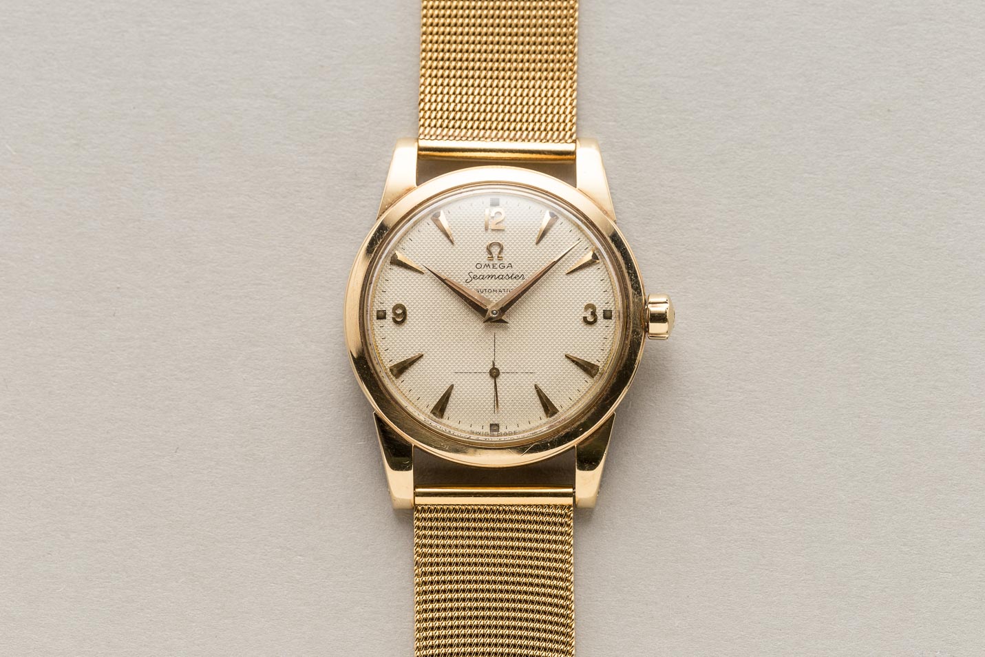 Omega Vintage Seamaster 14k Honeycomb 